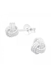 Sterling Silver Knot Ear Studs - SS