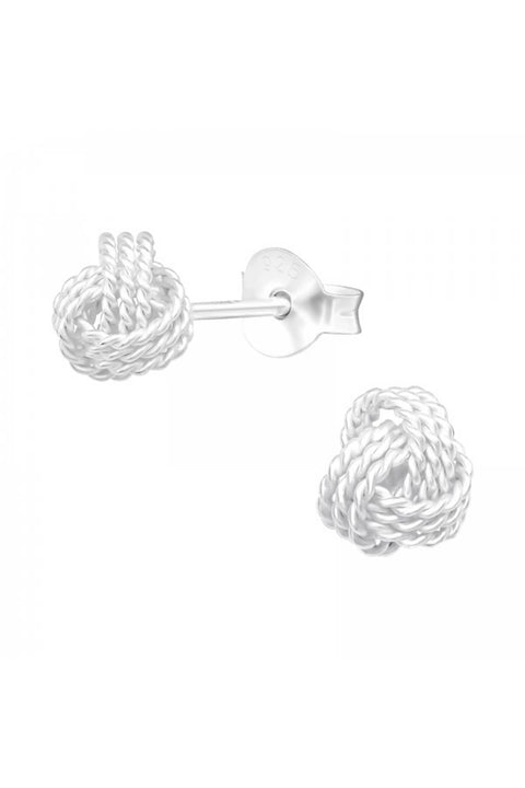 Sterling Silver Knot Ear Studs - SS