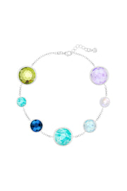 Mixed Gemstone Station Bracelet - SF