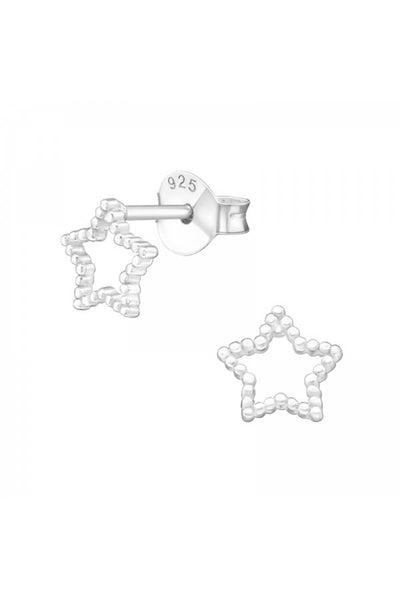 Sterling Silver Star Ear Studs - SS