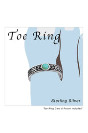 18k Vermeil Round Adjustable Toe Ring With Opal - VM