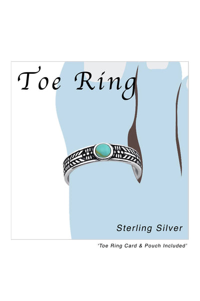 18k Vermeil Round Adjustable Toe Ring With Opal - VM