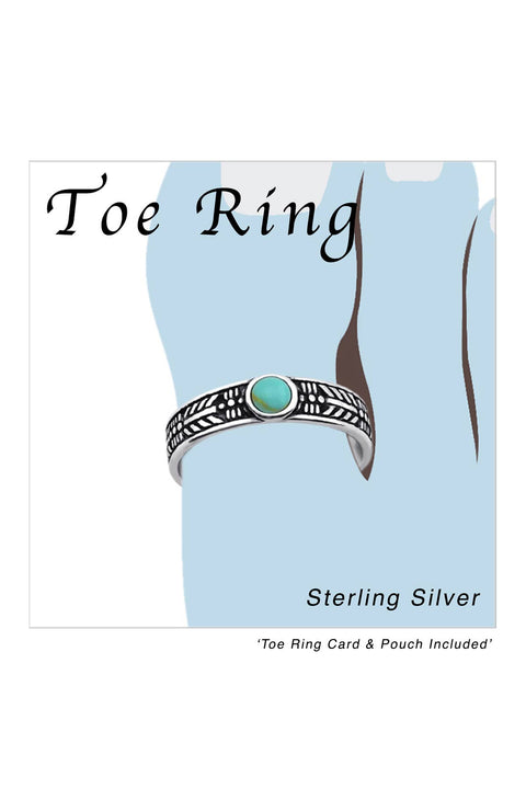 18k Vermeil Round Adjustable Toe Ring With Opal - VM