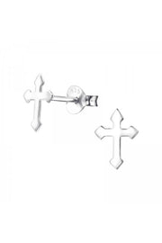 Sterling Silver Cross Ear Studs - SS
