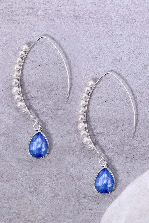 Kyanite & Sterling Silver Threader Earrings - SS