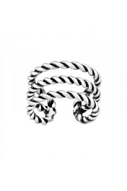 Sterling Silver Rope Ear Cuff - SS
