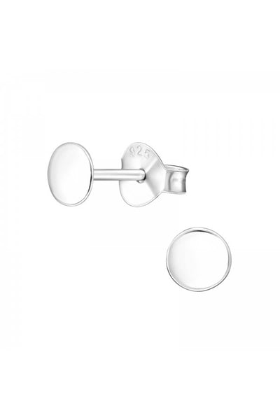 Sterling Silver Circle Ear Studs - SS