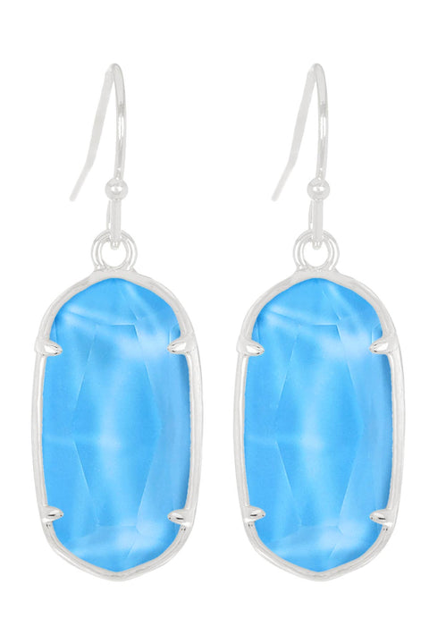 Turquoise Quartz Casey Drop Earrings - SF