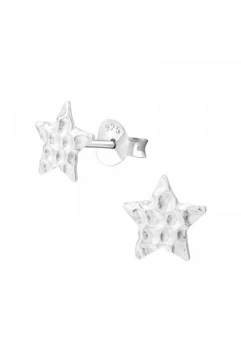 Sterling Silver Star Ear Studs - SS