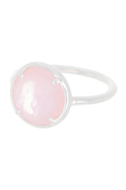 Pink Mother Of Pearl Round Ring - SF