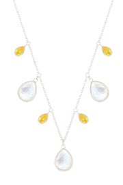 Mother Of Pearl Station Necklace - SF