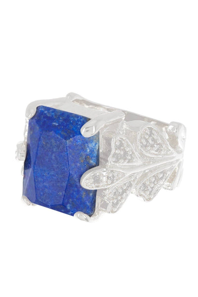 Lapis & CZ Garden Ring - SF