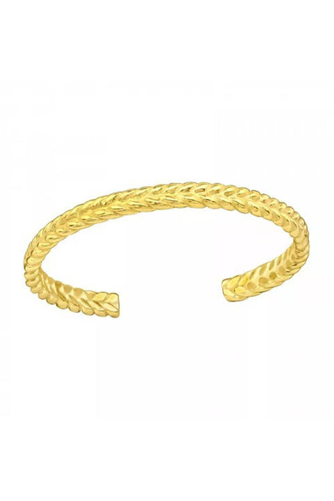 18k Vermeil Braid Adjustable Toe Ring - VM