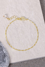 14k Gold Plated 1.2mm A/X Chain Bracelet - GP