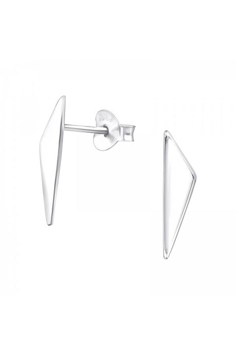 Sterling Silver Triangle Ear Studs - SS