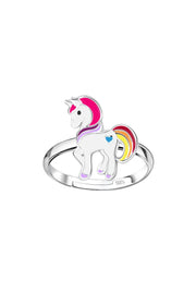 Sterling Silver Children's Adjustable Unicorn Ring - SS