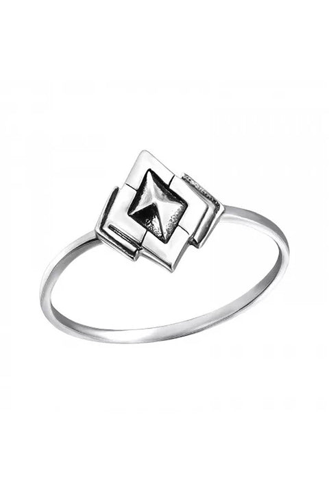 Sterling Silver Art Deco Ring - SS