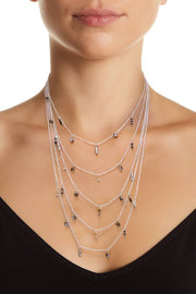 Austrian Crystal Multi Strand Layered Necklace - SF