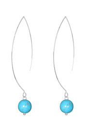 Turquoise Open Threader Drop Earrings - SF