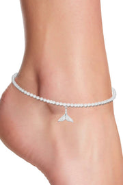 Whale Tail Beaded Charm Anklet - SF