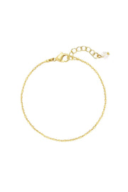 14k Gold Plated 1.2mm Fancy Bead Chain Bracelet - GP