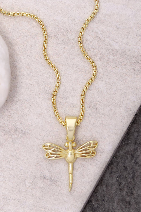 Dragonfly Pendant Necklace - GF