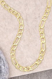 14k Gold Plated 3mm Figaro Chain - GP