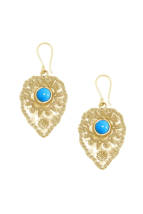 Stabilized Turquoise Vasanti Earrings - GF