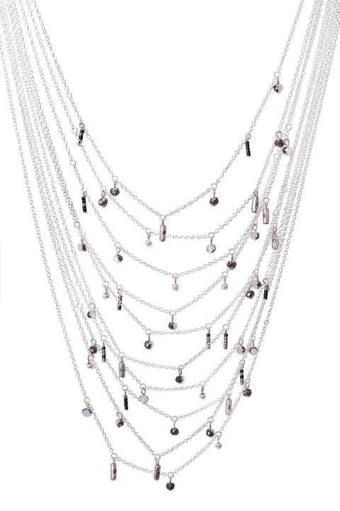 Austrian Crystal Multi Strand Layered Necklace - SF