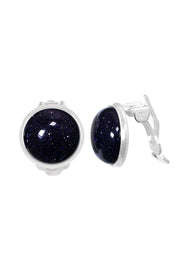 Blue Sandstone Clip On Earrings - SF