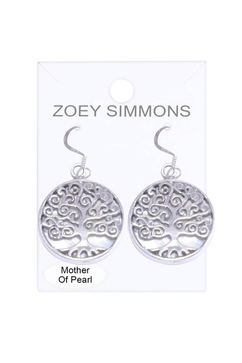 Mother Of Pearl Tree Drop Earrings - SF
