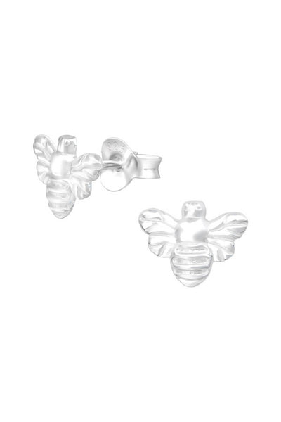 Sterling Silver Bee Ear Studs - SS