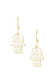 Hamsa Drop Earrings - GF