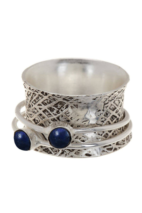 Lapis Banded Spinner Ring - SF