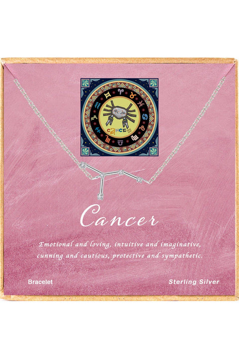 Sterling Silver Cancer Constellation Bracelet - SS