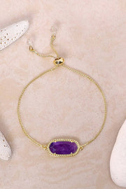 Amethyst Slider Bracelet - GF