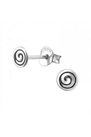 Sterling Silver Spiral Ear Studs - SS