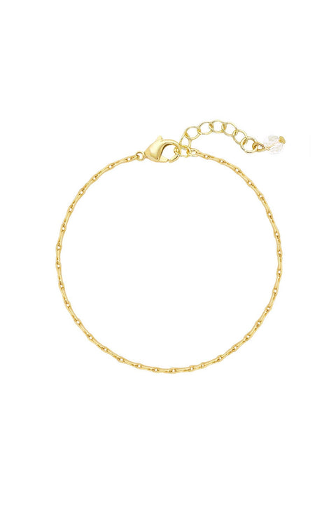 14k Gold Plated 1.2mm A/X Chain Bracelet - GP