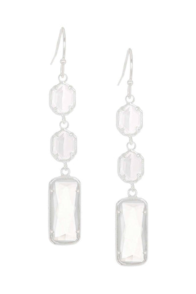 Moonstone Crystal Drop Earrings - SF