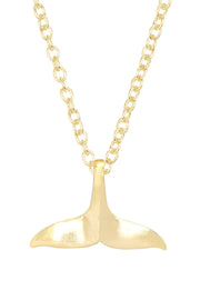 Whale Tail Pendant Necklace - GF