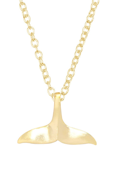 Whale Tail Pendant Necklace - GF