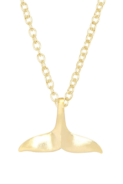 Whale Tail Pendant Necklace - GF
