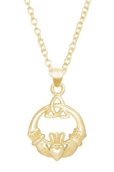 Irish Claddagh Pendant Necklace - GF