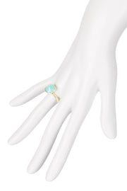 Amazonite Crystal Halo Ring - GF