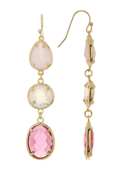 Mixed Crystal Drop Earrings - GF