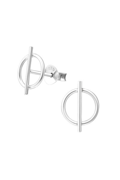 Sterling Silver Geometric Ear Studs - SS