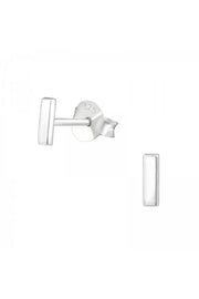 Sterling Silver Small Bar Ear Studs - SS