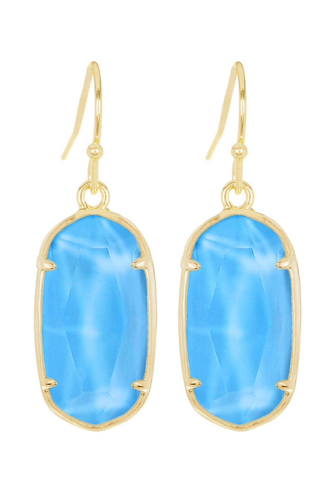 Turquoise Quartz Casey Drop Earrings - GF