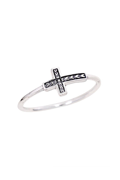 Sterling Silver Cross Ring - SS