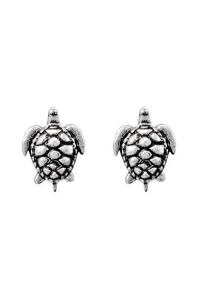 Sterling Silver Sea Turtle Post Earrings - SS